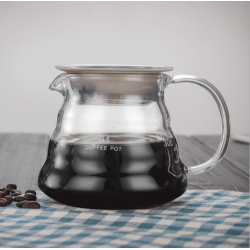 وعاء قهوة زجاجي مقاوم للحرارة العالية 800 مللتر