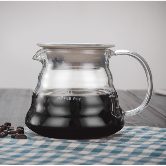 وعاء قهوة زجاجي مقاوم للحرارة العالية 800 مللتر
