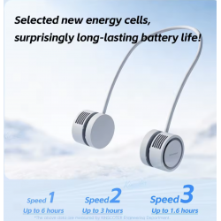 مروحة رقبة محمولة بدون شفرات قابلة للشحن USB – تبريد فوري صيفي