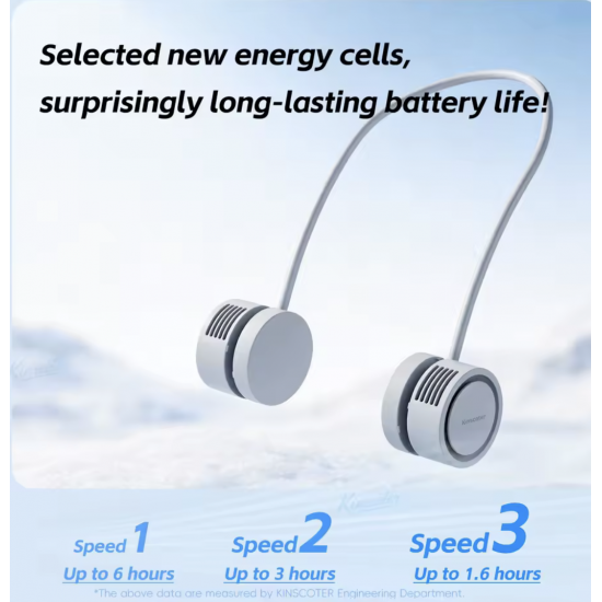 مروحة رقبة محمولة بدون شفرات قابلة للشحن USB – تبريد فوري صيفي