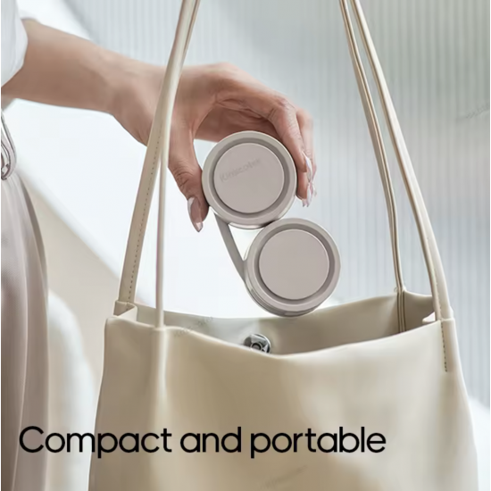 مروحة رقبة محمولة بدون شفرات قابلة للشحن USB – تبريد فوري صيفي