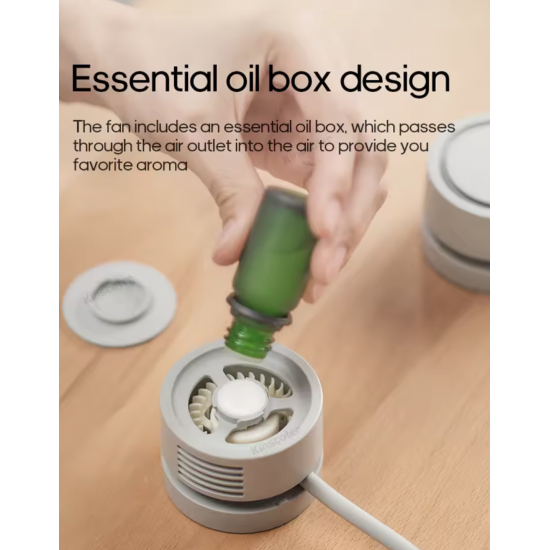 مروحة رقبة محمولة بدون شفرات قابلة للشحن USB – تبريد فوري صيفي